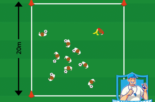 Voetbal oefening