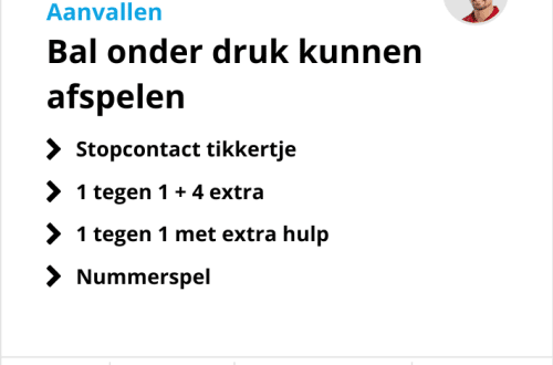 Voetbaltrainingen