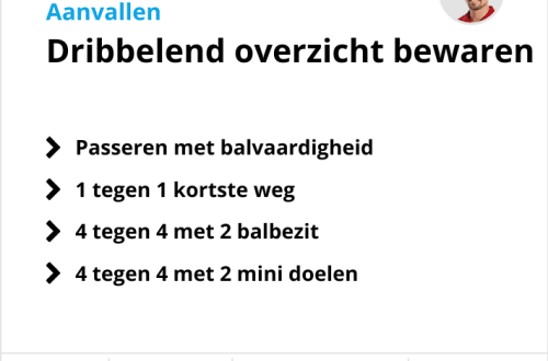 Dribbelen met voetbal
