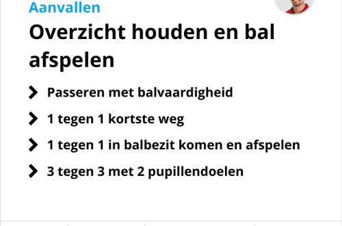 Voetbal techniektraining