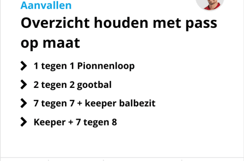 Voetbaltraining onder 16