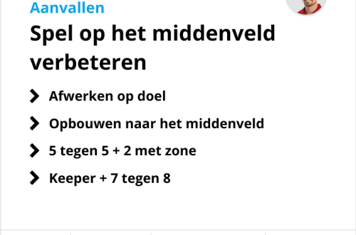Voetbaltraining middenveld