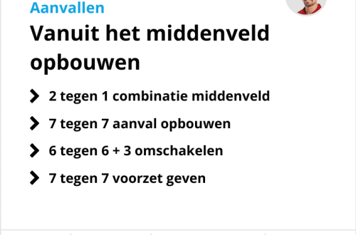 Voetbaltraining onder 18