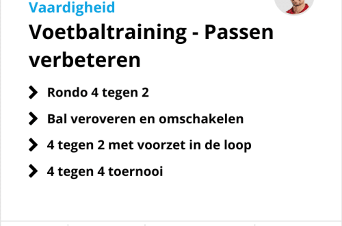 Passtraining voetbal
