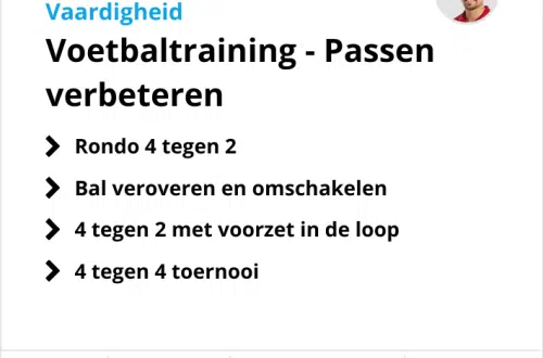 Passtraining voetbal