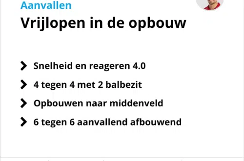Voetbaltraining onder 16