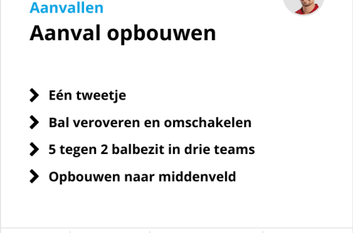 Voetbal aanval