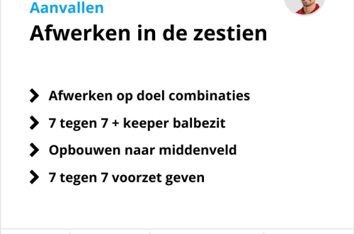 Voetbaltraining onder 18