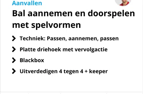 Voetbaltraining onder 14