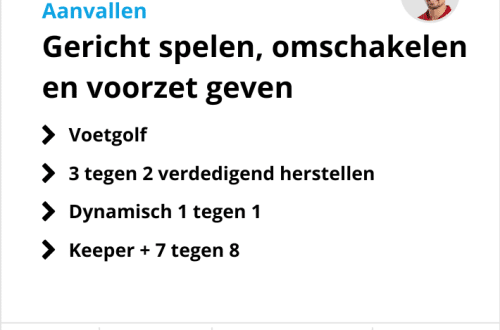 Tactiek voetbaltraining