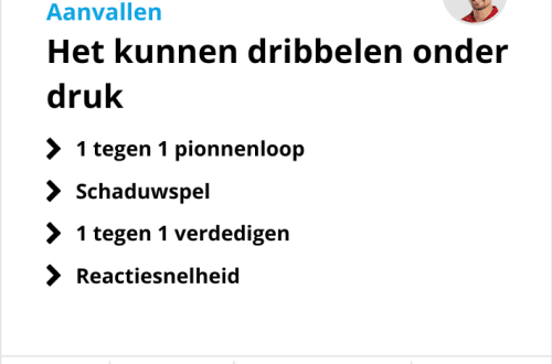 Voetbaltraining onder 8
