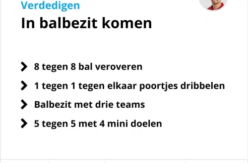 Voetbaltrainingen