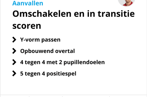 Voetbaltraining omschakelen