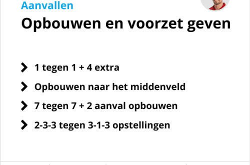 Voetbaltraining onder 18
