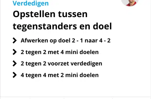 Voetbal training