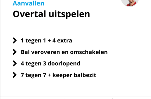 Voetbaltraining onder 18