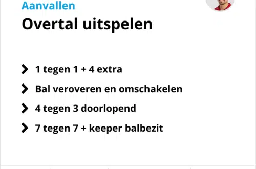 Voetbaltraining onder 18
