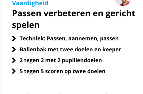 Voetbal vaardigheidstraining