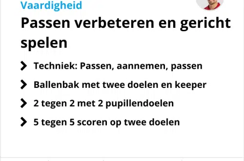 Voetbal vaardigheidstraining