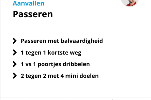 Voetbaltraining onder 14