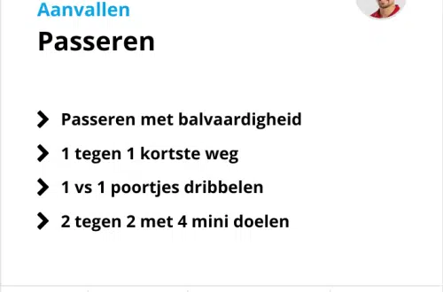 Voetbaltraining onder 14
