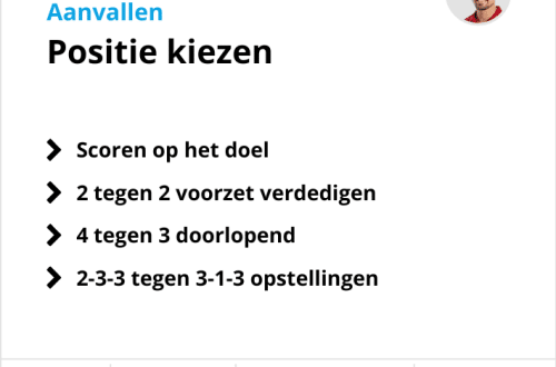 Tactiektraining voetbal