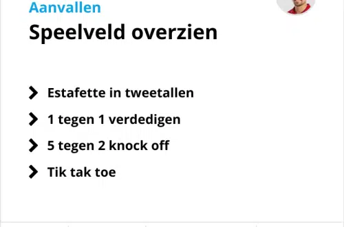 Voetbaltraining onder 10