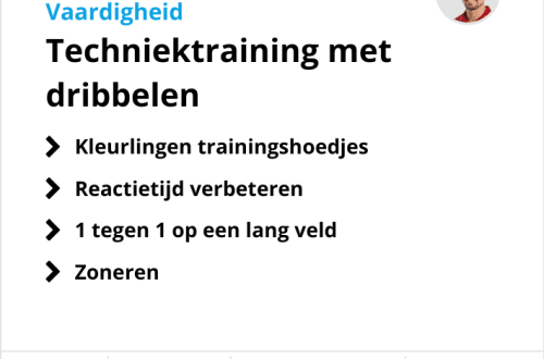 Techniektraining voetbal