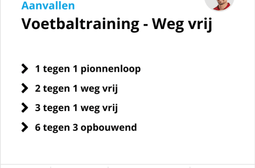 Voetbal training