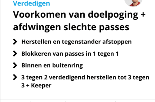 Voetbal training
