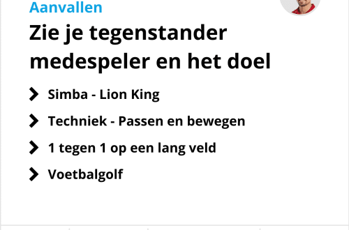 Training overzicht houden