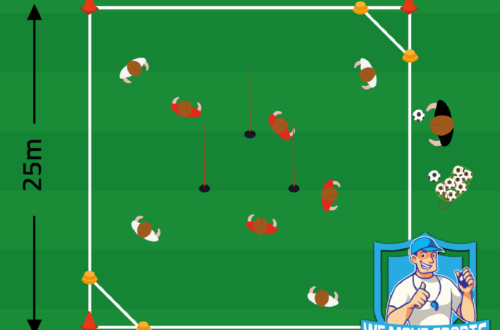 Voetbal oefening