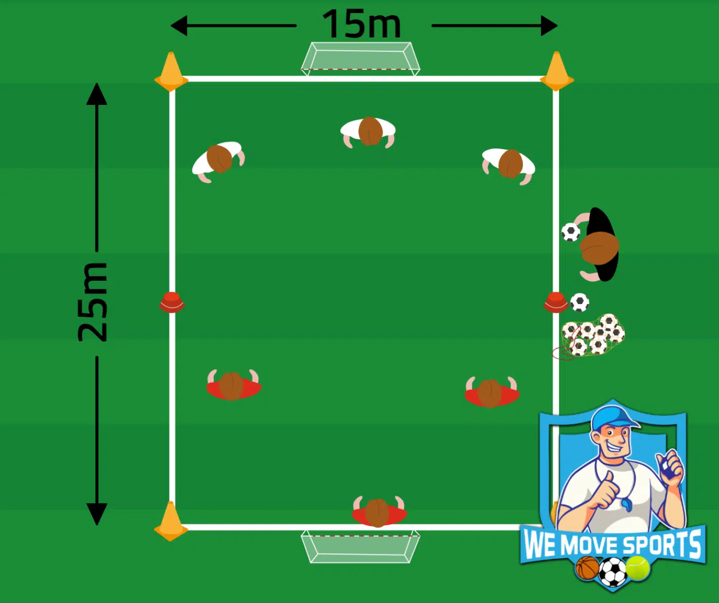 Voetbal oefening