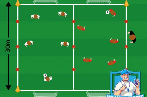 5 tegen 5 voetbal oefeningen
