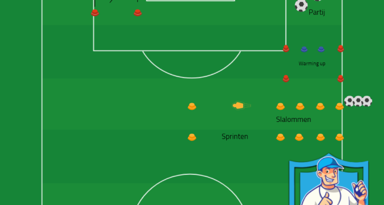 Dribbelen met slalom